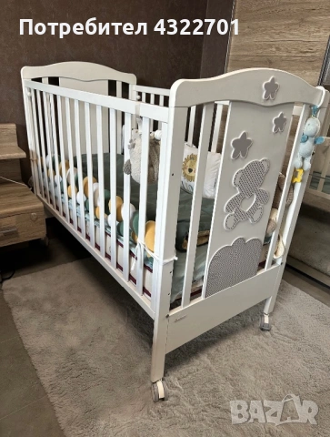 Бебешко легло Banbino casa + мартак baby bypierre cardin, снимка 2 - Бебешки легла и матраци - 53845232