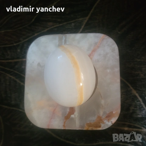 пепелник и яйце от оникс, снимка 2 - Декорация за дома - 53086654