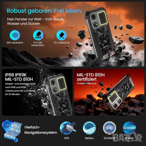 LAGENIO Rhino 1 Pro - 6.9", 8GB+16GB/256GB, 12000mAh, защита, Stereo, снимка 8 - Други - 54063243