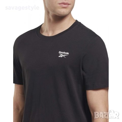 REEBOK Identity Left Chest Logo Tee Black, снимка 3 - Тениски - 46668549