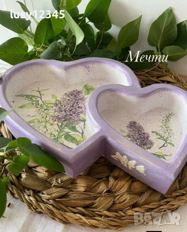Панер сърца-С дъх на люляк!, снимка 2 - Декорация за дома - 45232016