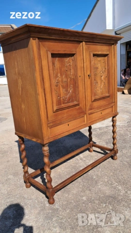 Шкаф ретро масив №117, снимка 2 - Секции и витрини - 53957681