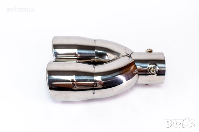 Накрайник за ауспух, двоен, неръждаема стомана, снимка 7 - Аксесоари и консумативи - 51816122