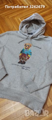 Ralph Lauren bear суичър 100% оригинален M, снимка 3 - Спортни дрехи, екипи - 46291419