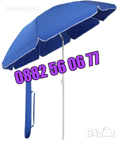 Градински чадъри, кръгъл и правоъгълен градински чадър с калъф, снимка 5 - Градински мебели, декорация  - 53843226