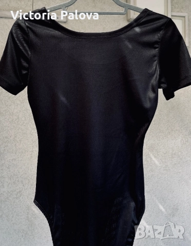 Черна блуза-боди, снимка 6 - Корсети, бюстиета, топове - 51640191