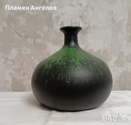 Винтидж керамична ваза - стил West Germany/Fat Lava - 70те години , снимка 2 - Вази - 54034970