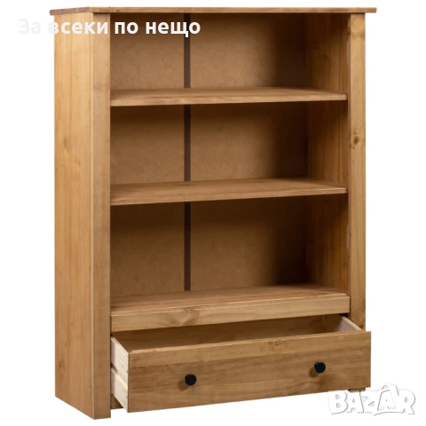 Библиотека, 80x35x110 см, бор масив, Panama Range Код P954, снимка 10 - Секции и витрини - 51112571