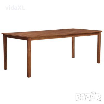 vidaXL Градинска маса, 200x100x74 см, акация масив（SKU:44106, снимка 1 - Градински мебели, декорация  - 45522742