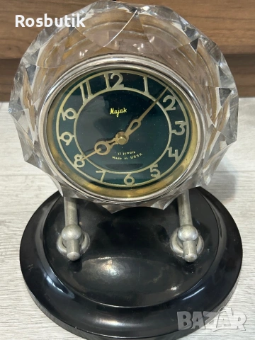 Старинен съветски кристален часовник Маяк , снимка 6 - Антикварни и старинни предмети - 53353299