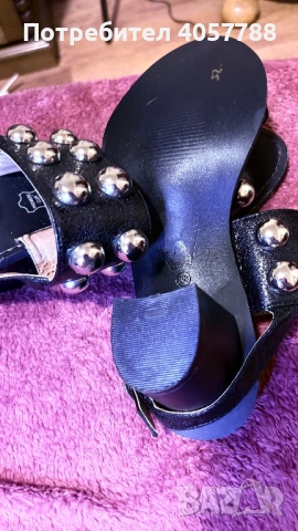 Луксозни кожени сандали Vanessa Wu с ефектни капси – Естествена кожа!, снимка 5 - Сандали - 53729899