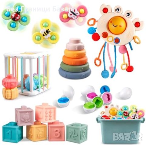 Нов Комплект Играчки за Бебета Montessori - 28 Части, Идеален Подарък