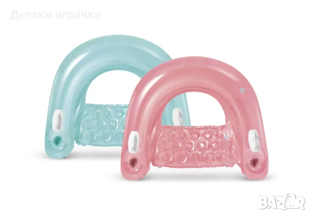 Надуваем шезлонг Sit ‘N Float Intex 152 х 99см, жълт и зелен, снимка 3 - Надуваеми играчки - 49899853