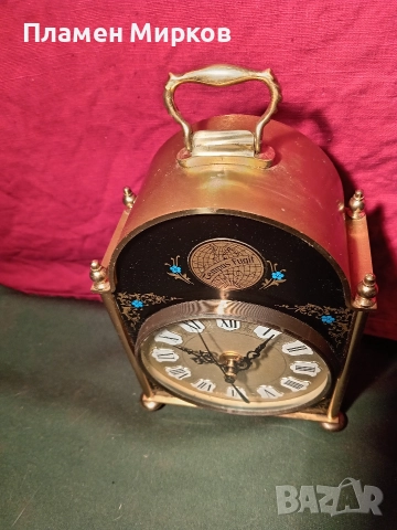 Германски настолен елмеханичен часовник, снимка 3 - Антикварни и старинни предмети - 52852168