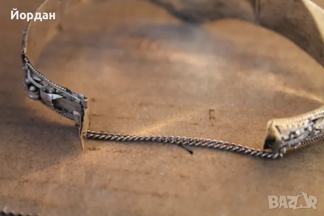 Дамска сребърна гривна , снимка 12 - Гривни - 49405246