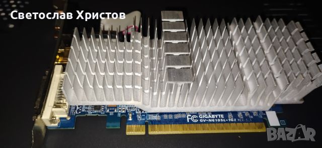 Продавам видео карта Gigabyte GT610 (GV-N610SL-1GI) 1GB DDR3 64bit VGA DVI HDMI LP, снимка 1 - Видеокарти - 45861245