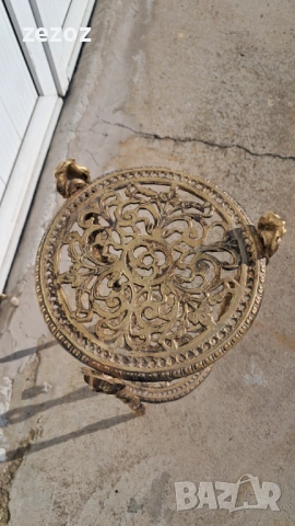 Алуминиева масичка в Ар Нуво стил, снимка 3 - Маси - 53198797