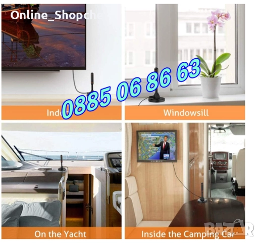 Дигитална антена HDTV, 4K, Antena Digital TV, USB захранване, снимка 4 - Приемници и антени - 52502608