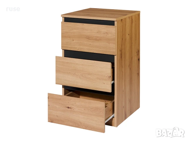 НОВИ! Скрин шкаф с 3 чекмежета плавно затваряне 79,2х40x48 см, снимка 3 - Скринове - 50595424