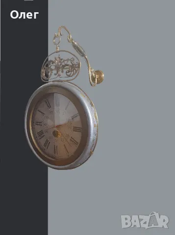 Стар английски стенен часовник, снимка 1