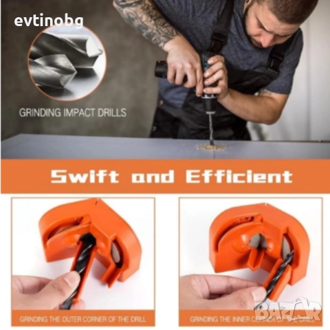 Компактно точило за свредла – възстановява остротата бързо и лесно, снимка 4 - Куфари с инструменти - 53828930