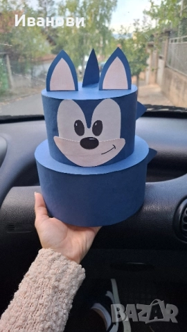 Бутафорна/ изкуствена торта със Соник за ясла/ градина