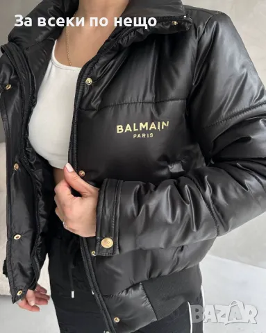 Дамско черно зимно яке Balmain Код A363, снимка 3 - Якета - 48328753