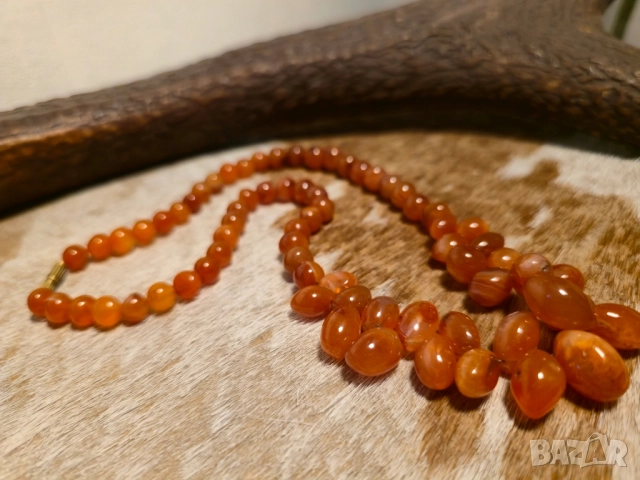 Колие От Естествени Камъни Карнеол , снимка 3 - Колиета, медальони, синджири - 51968607
