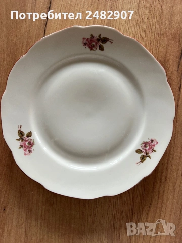 Стара порцеланова чиния - 1 брой, снимка 5 - Чинии - 53655890