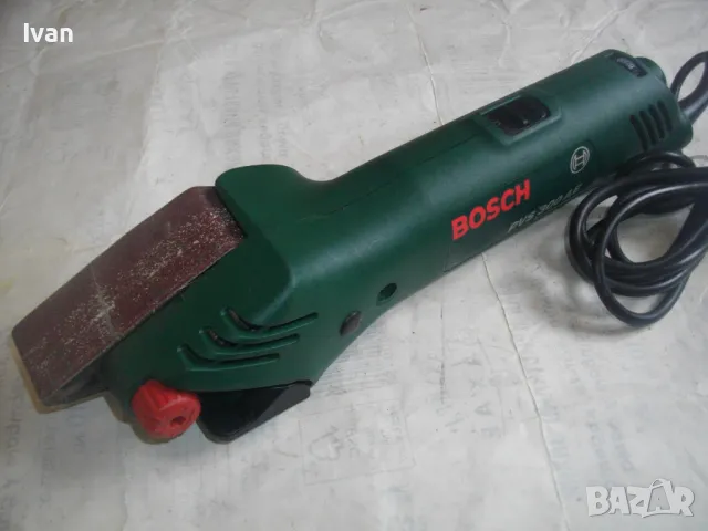 BOSCH PVS300AE Швейцарски електрически двустранен мини лентов шлайф Бош 300 Вата Почти нов ОТЛИЧЕН , снимка 1 - Други инструменти - 47052127