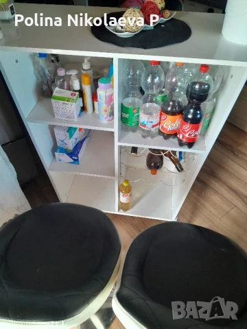 модерна бар маса от кожа с камъни, снимка 2 - Маси - 51363215