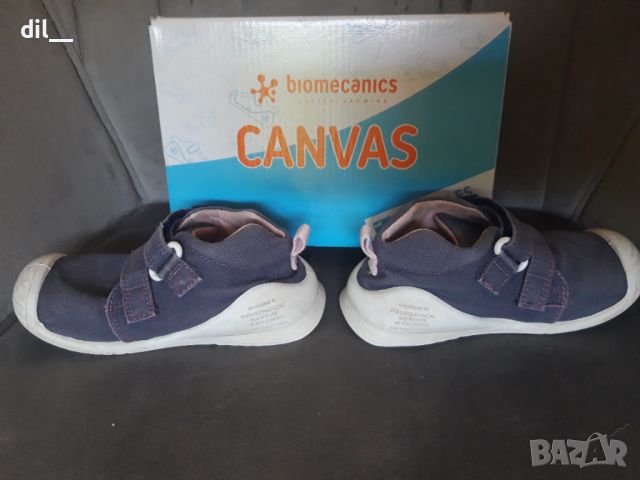 Обувки Biomecanics canvas размер 24, тъмносини, перящи се, снимка 4 - Детски обувки - 46065531