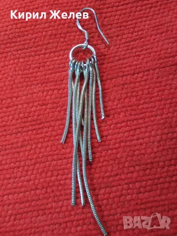 КРАСИВА НЕЖНА ПОСРЕБРЕНА ФЕШЪН АРТ ОБЕЦА от БЛАГОРОДНА СТОМАНА 47532, снимка 10 - Обеци - 48901748