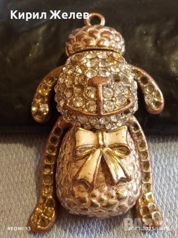 Метална висулка ОВЦА с кристали много красив стилен дизайн 52161