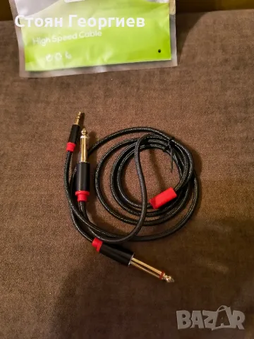 музикантски кабел 2 моно плюс стерео жак, снимка 1
