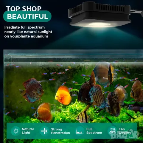 Осветление за аквариум Lominie, 4 канала с възможност за димиране,30 W, снимка 3 - Оборудване за аквариуми - 49926671