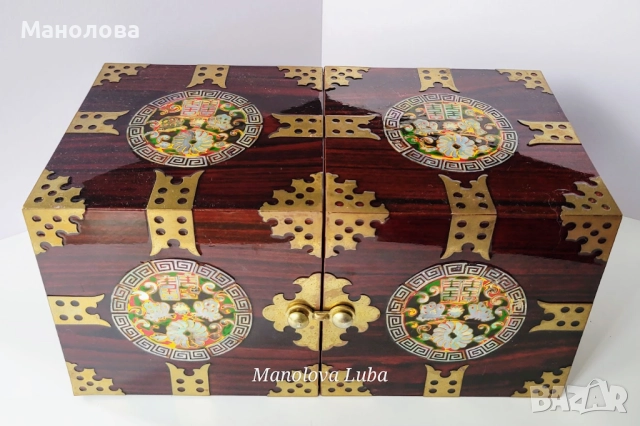 Две корейски кутии за бижута Najeonchilgi (나전칠기)., снимка 14 - Антикварни и старинни предмети - 51927955