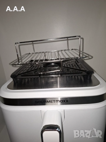 Фритюрник с горещ въздух GourmetMaxx Fryup, вертикален, двойна камера, сгъваем тъчскрийн, капацитет , снимка 6 - Фритюрници - 53992534