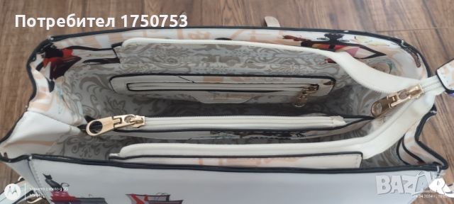 Кожена чанта с принт VERA MAY, снимка 8 - Чанти - 45428901