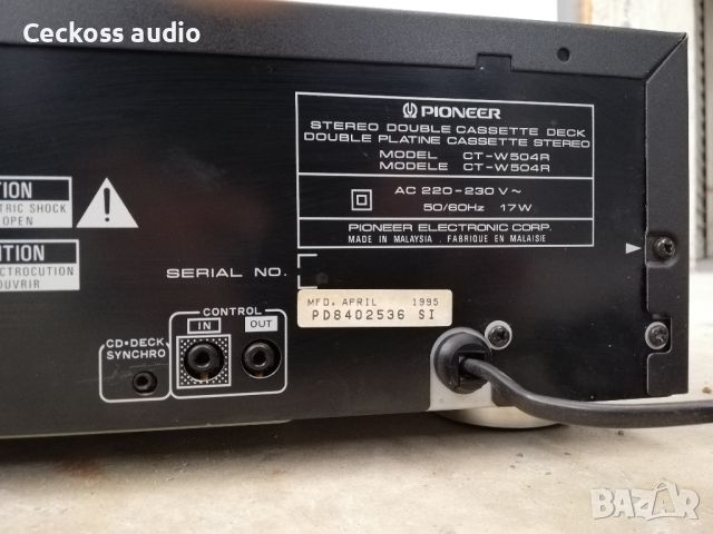 Касетен дек PIONEER CT-W504R, снимка 6 - Декове - 45618272