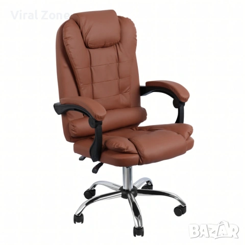 Ергономичен офис стол с лумбална опора от еко кожа , снимка 5 - Столове за офис - 53208035