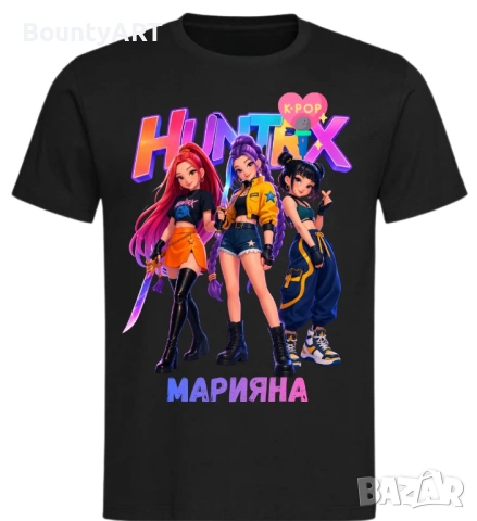 Персонализирана тениска Хънтрикс K-Pop, снимка 3 - Детски тениски и потници - 54158899