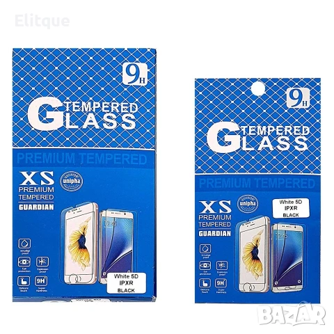 10 бр. 5D стъклен протектор Iphone XR-BLACK-sin