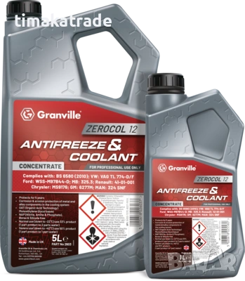 Червен антифриз Granville ZEROCOL RED 5L 