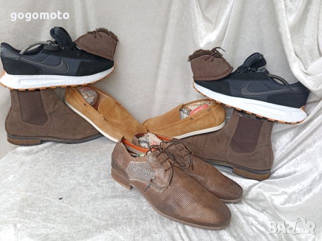 мъжки обувки от естествена кожа DANIEL HECHTER® MEN´S LEATHER LOW SHOES - COGNAC BROWN, N- 43 - 44, снимка 3 - Ежедневни обувки - 45543297