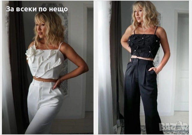 Дамски Комплект С Цветя - 2 Налични Цвята Код S340