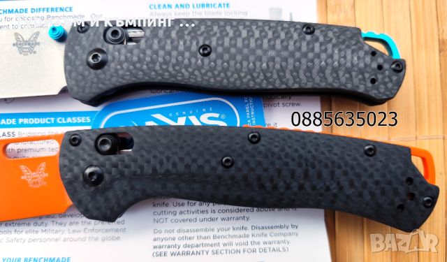  Benchmade Bugout 535 Carbon  /Benchmade Taggedout 15535OR Carbon, снимка 5 - Ножове - 46797303