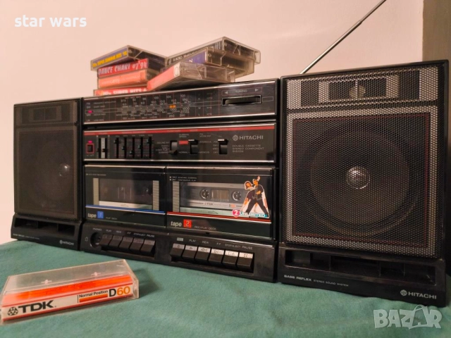 Касетофон Hitachi TRK-W540E. Перфектен., снимка 2 - Ресийвъри, усилватели, смесителни пултове - 52028803