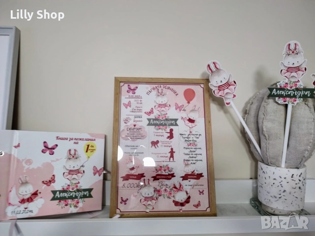 Покани, банер за рожден ден, Зайче балерина / Rabbit ballerina