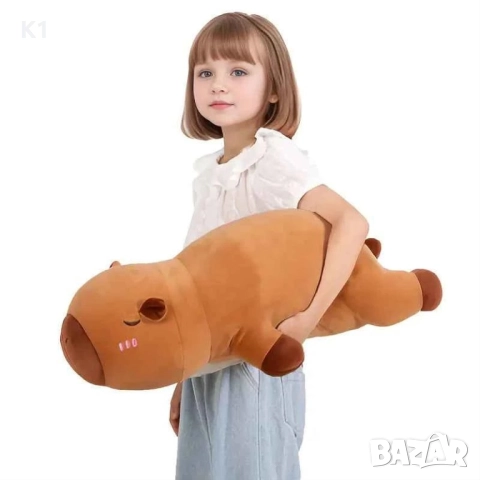 Плюшена играчка Възглавница Капибара 70см, снимка 5 - Плюшени играчки - 52594573
